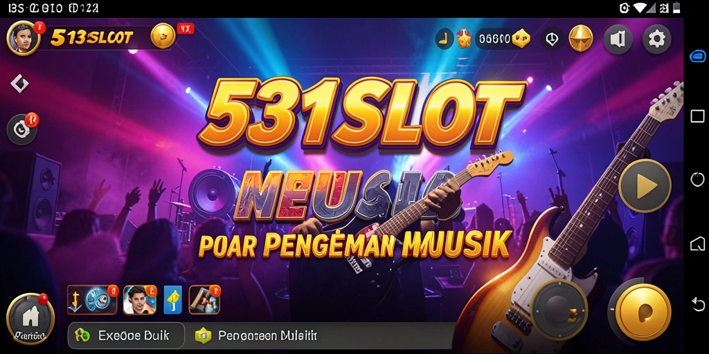 Tampilan menarik dari gameplay 531SLOT dengan berbagai pilihan musik.