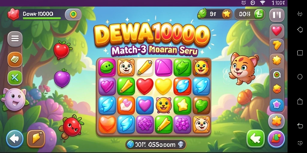Tampilan gameplay seru dalam DEWA1000 yang menantang dan berwarna.