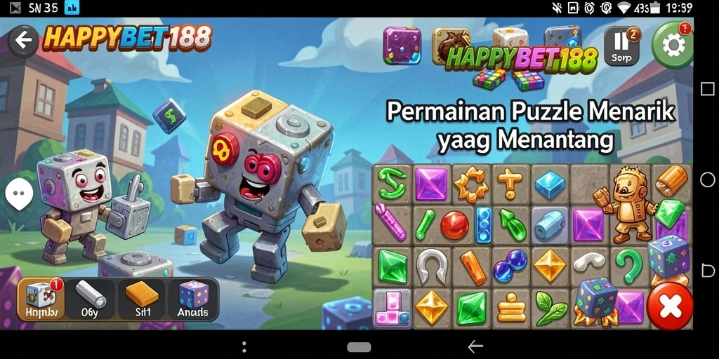 Tampilan gameplay menarik dari game Puzzle HAPPYBET188.