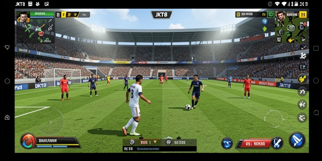 Tampilan gameplay seru di JKT8, nikmati setiap momen pertandingan.