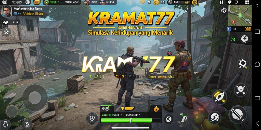 Screenshot dari gameplay KRAMAT77 yang menampilkan interaksi karakter.