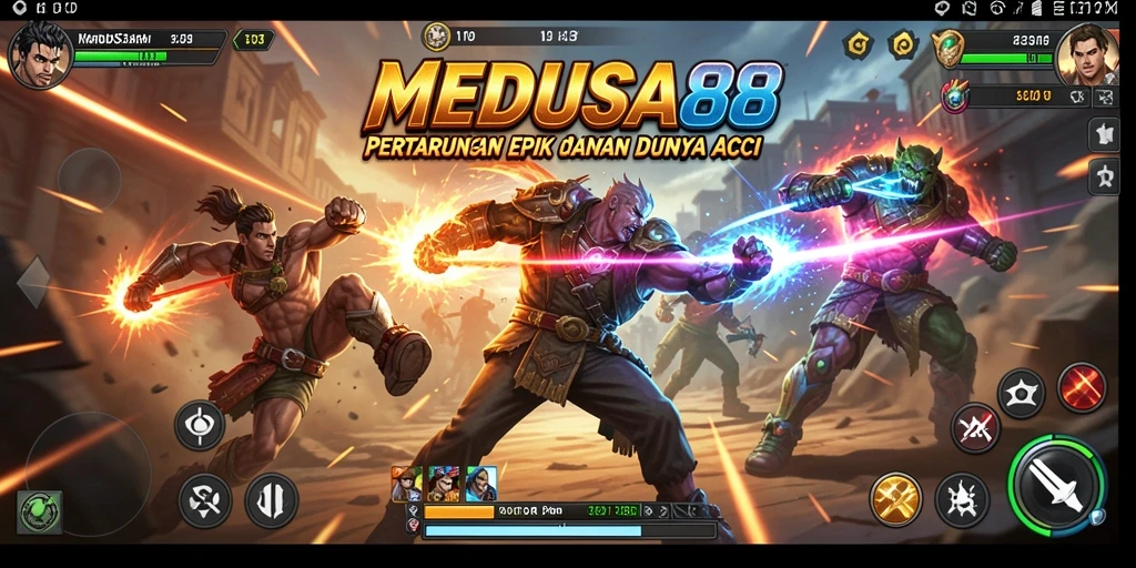 Gameplay seru dan grafis menawan dalam MEDUSA88.