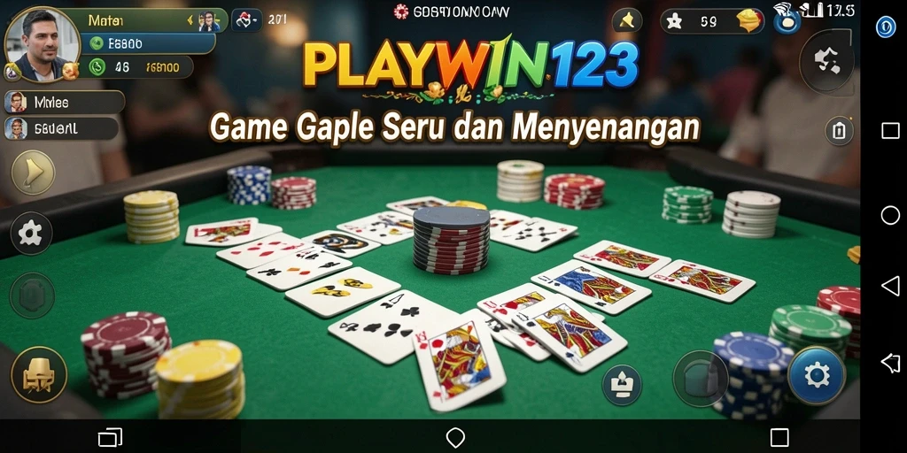 Tampilan apik gameplay Gaple di PLAYWIN123.