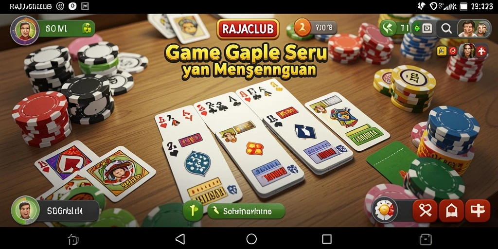 Tampilan gameplay Gaple yang seru dan interaktif di RAJACLUB.