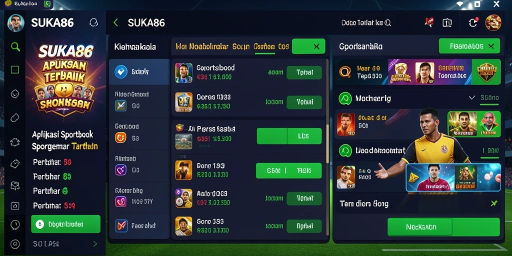 Tampilan menarik dari gameplay Sportsbook SUKA86 dengan berbagai opsi taruhan.