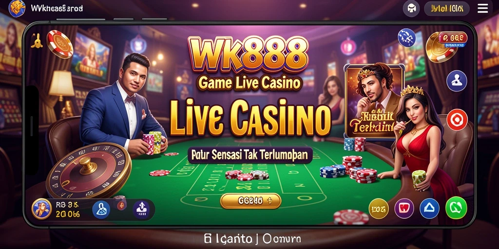 Tampilan gameplay Live Casino yang menegangkan dan interaktif.